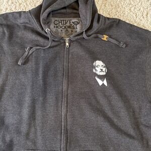 XXL Chive Hoodie KCCO Mens Bill Murray Heathered Black Full Zip Long Sleeve